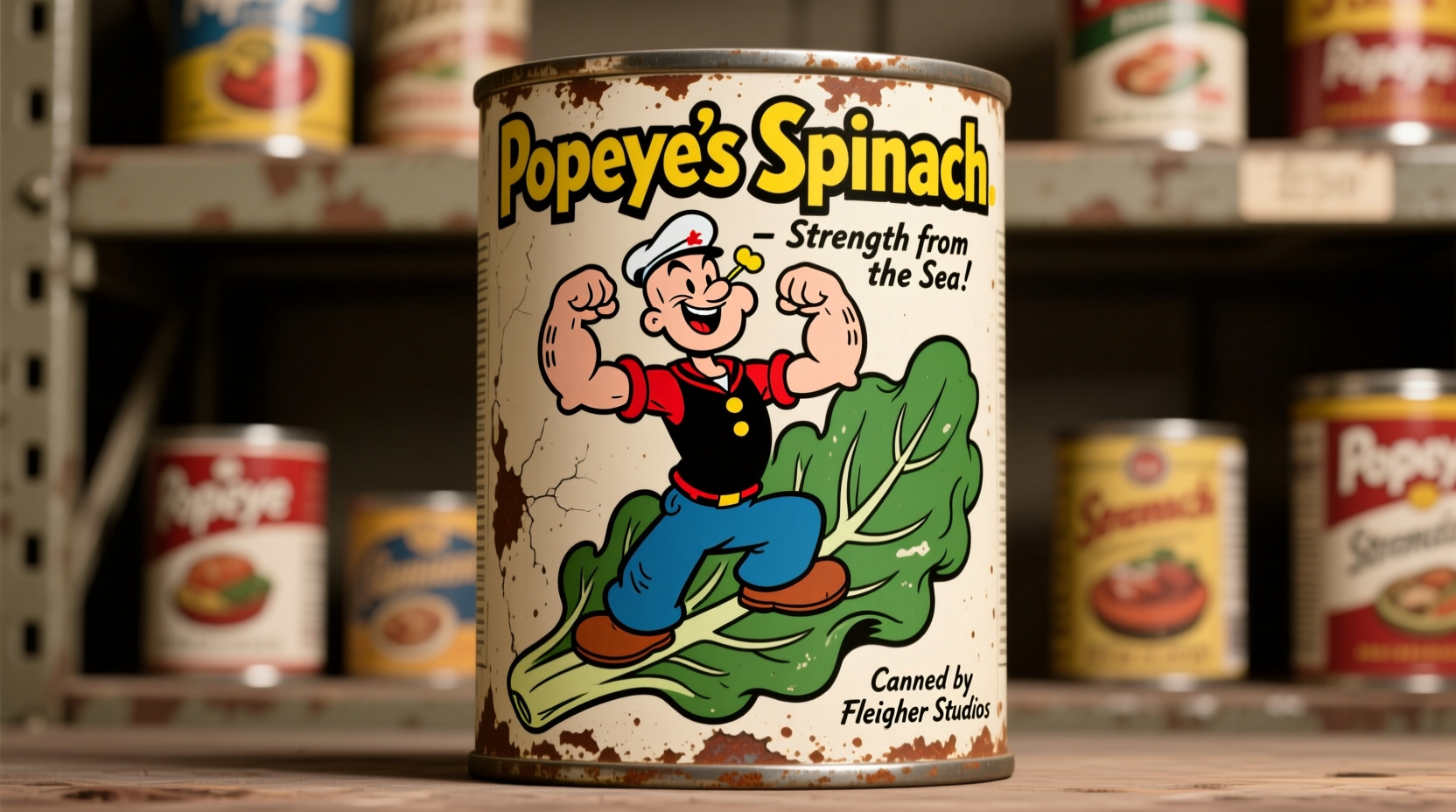 Vintage Popeye spinach can collector's item