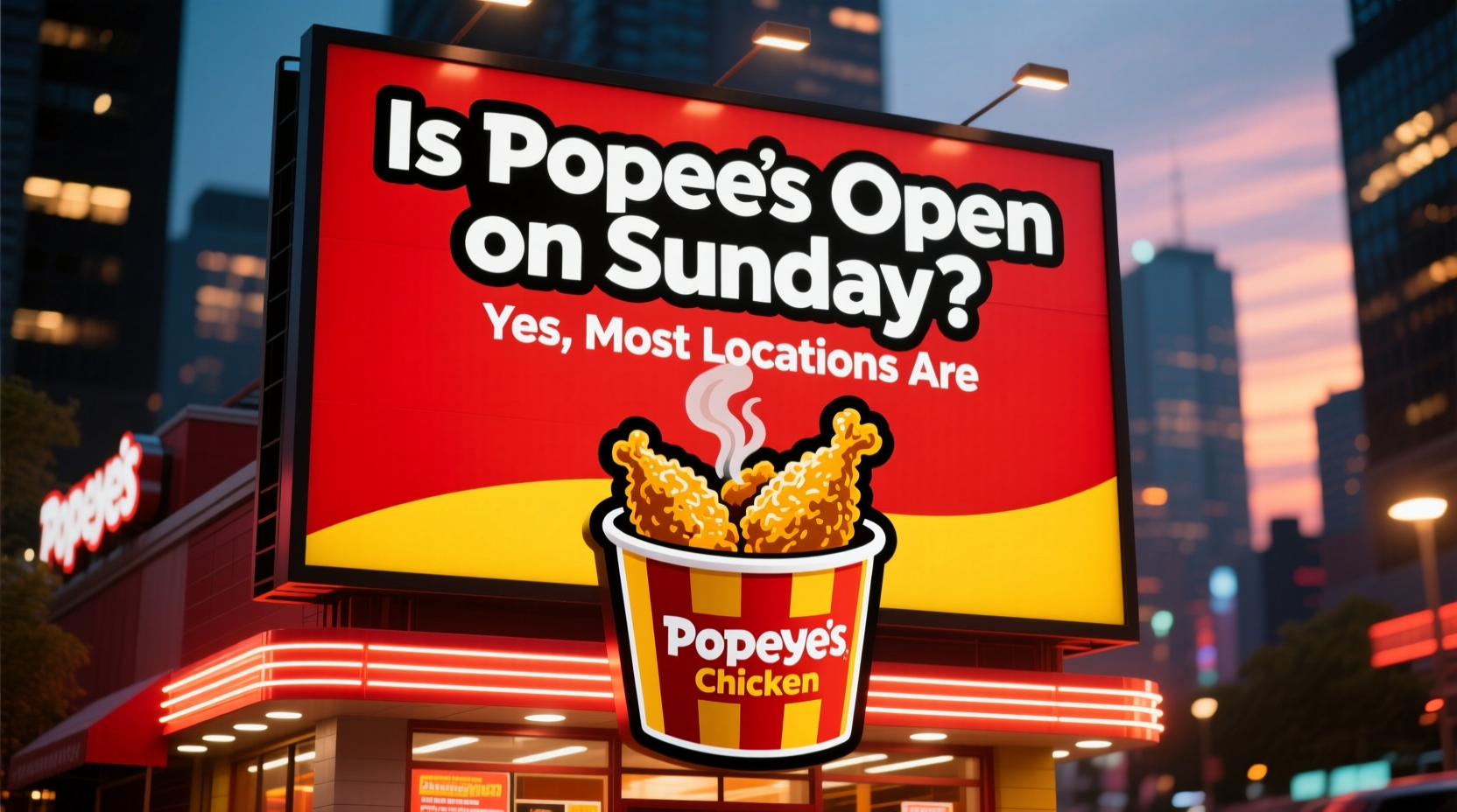 is popeyes open on sunday
