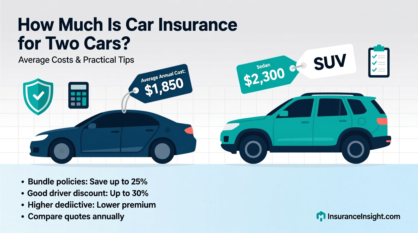 how much is car insurance for two cars