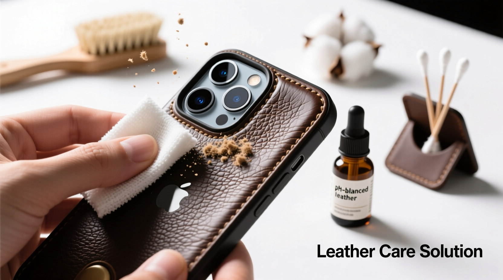 effective techniques to safely clean a leather textured iphone 15 pro max case without damage