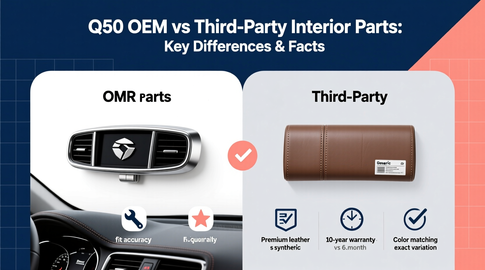 q50 oem vs third party interior