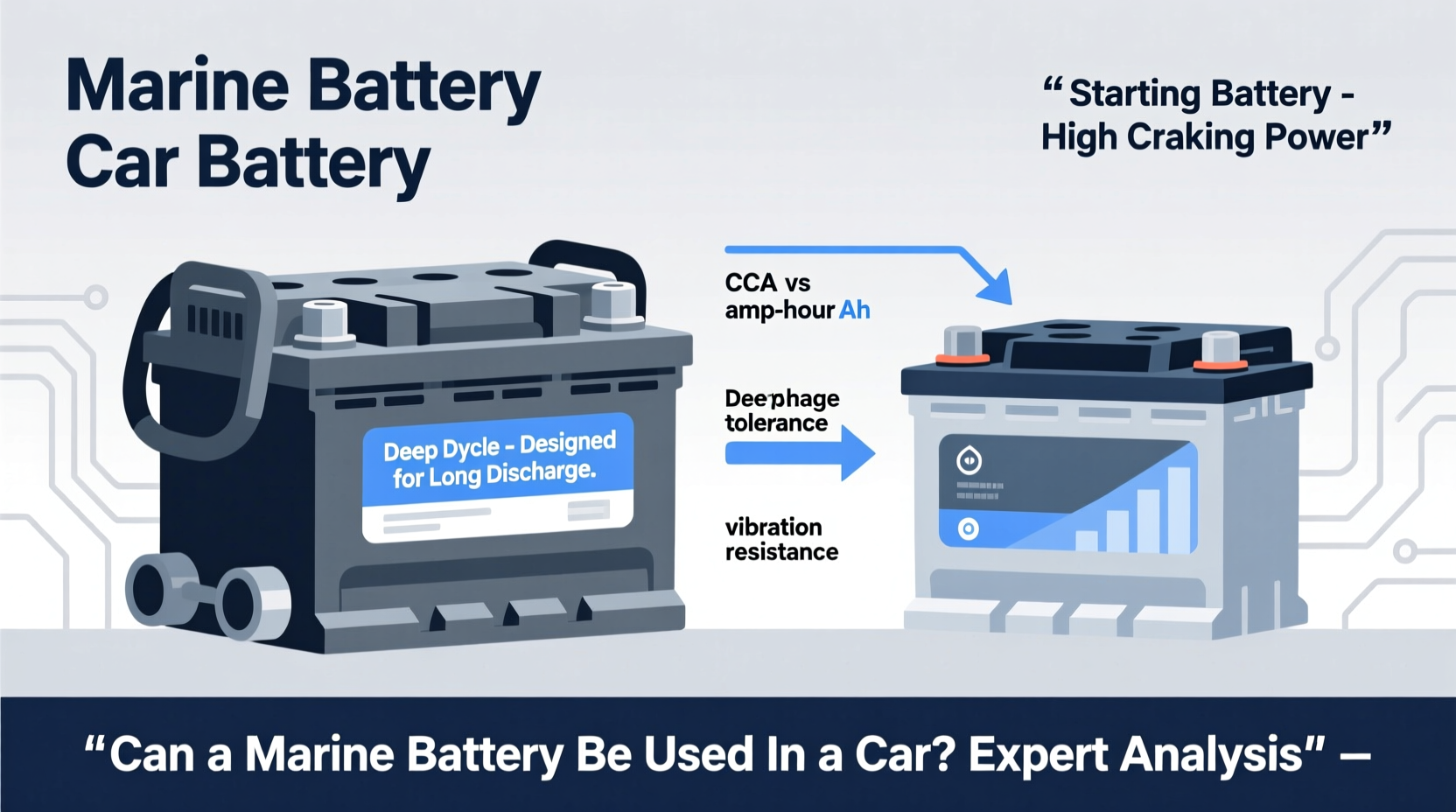 can a marine battery be used in a car