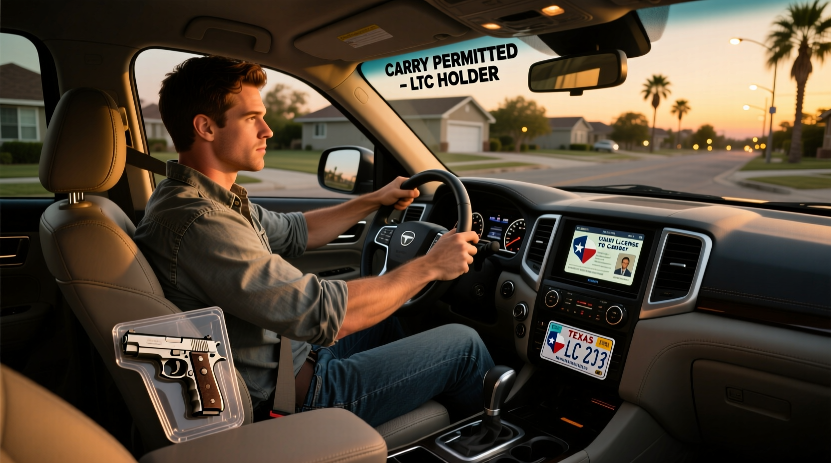 can i carry a handgun in my car in texas