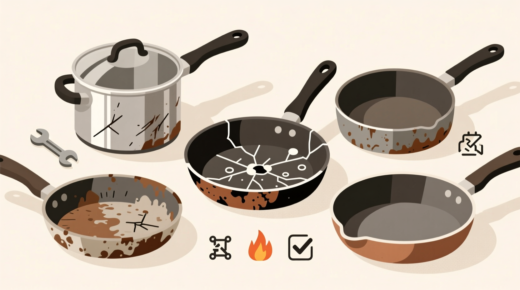 when to get rid of old pots pans
