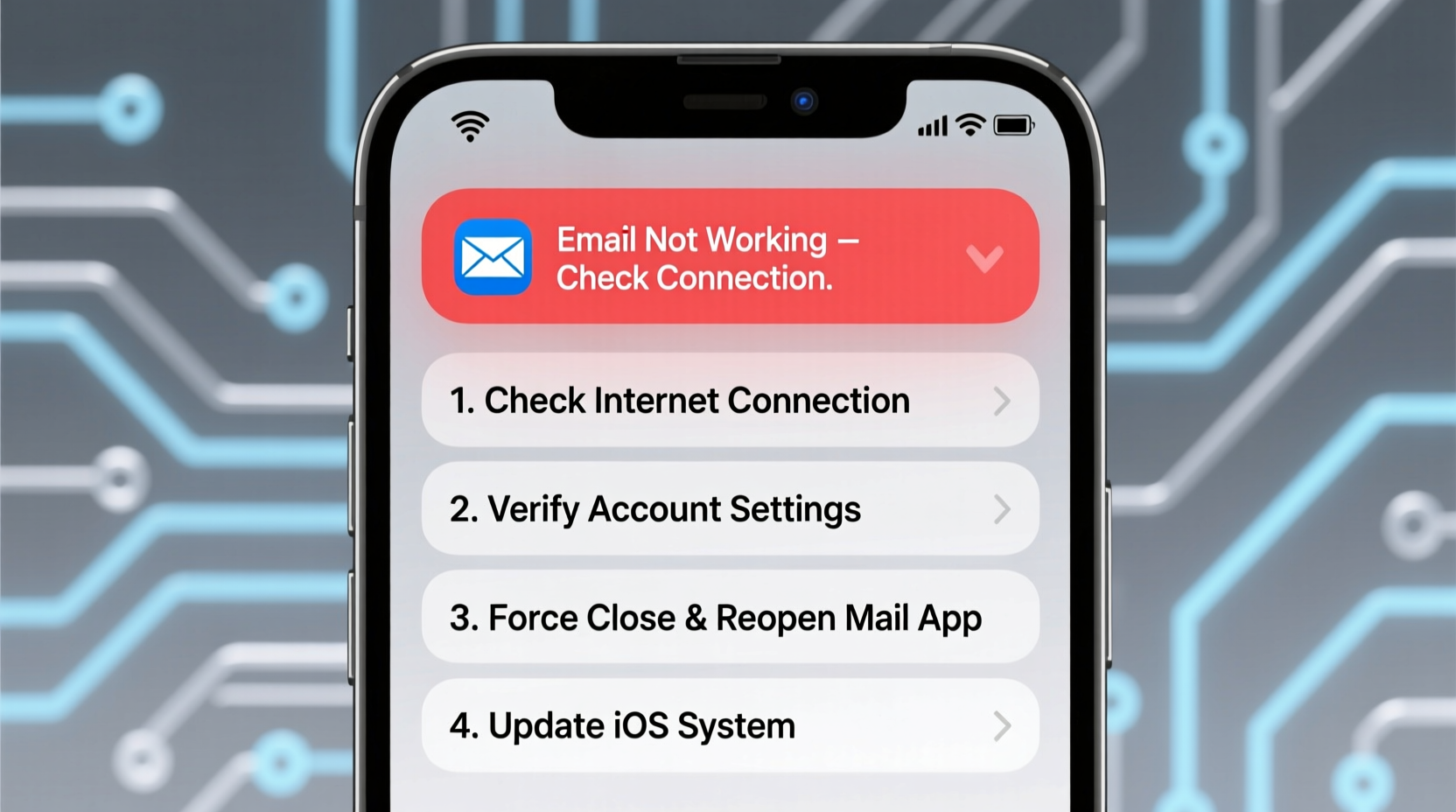 iphone email not working troubleshooting quick fixes