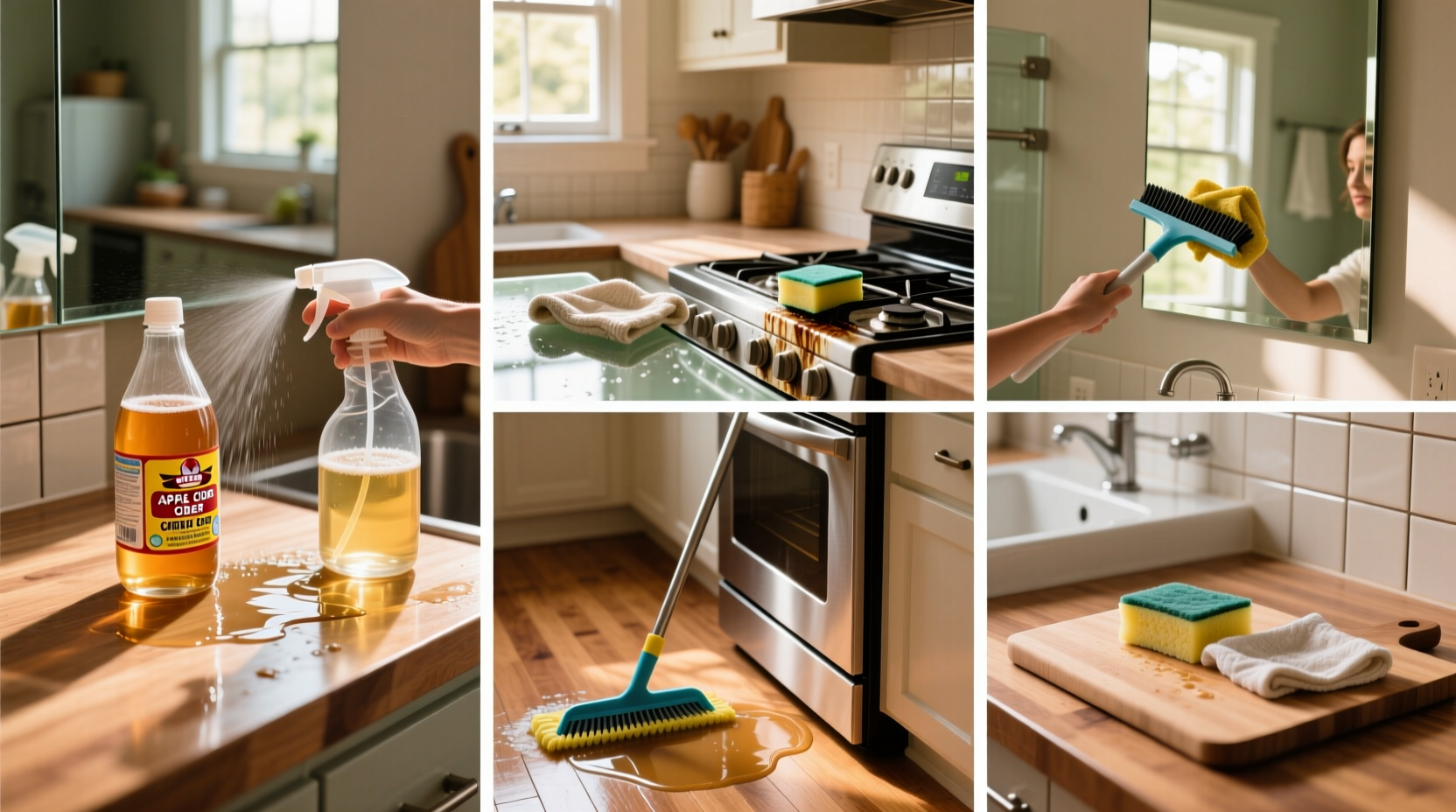 ways to clean with apple cider vinegar