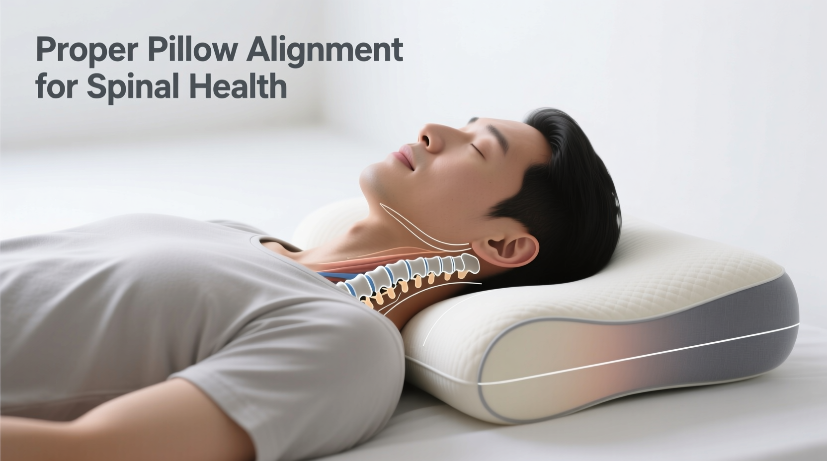 how to properly lay on a pillow for maximum comfort and spinal health