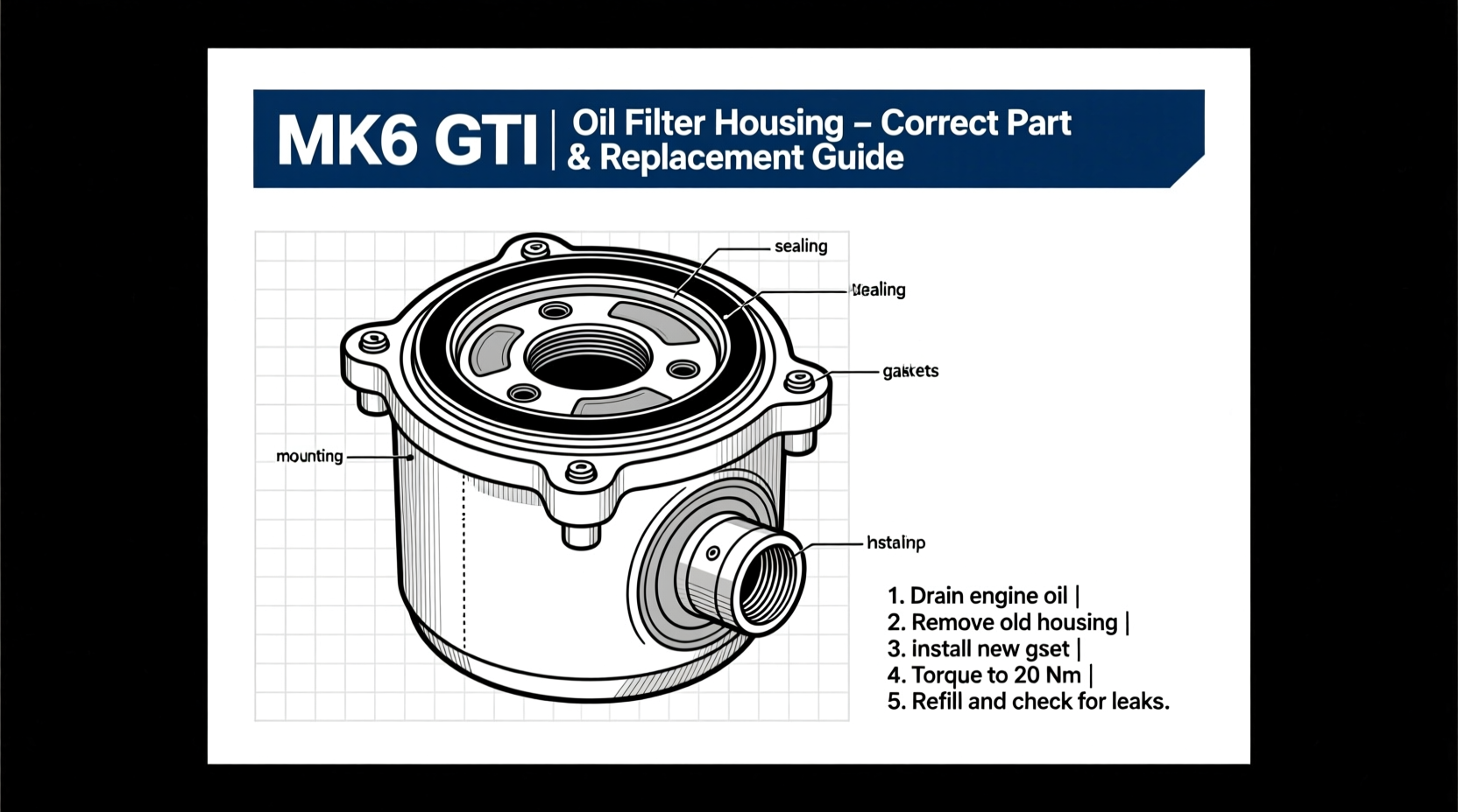 mk6 gti oil filter housing