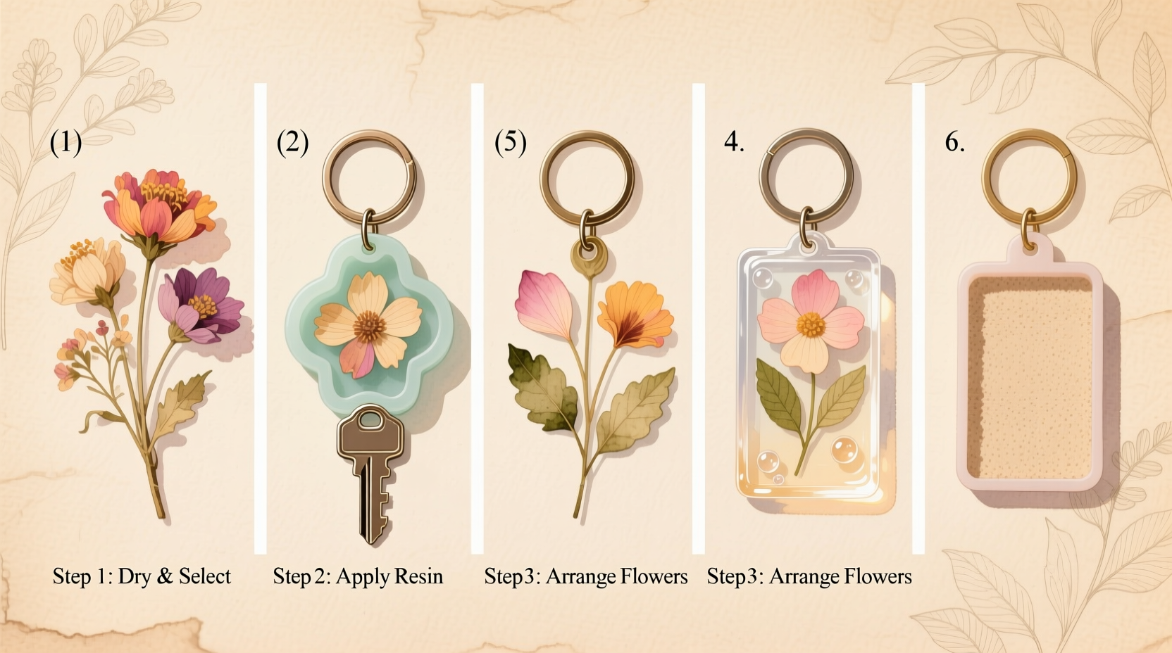 creative steps to craft a handmade flower keychain that lasts