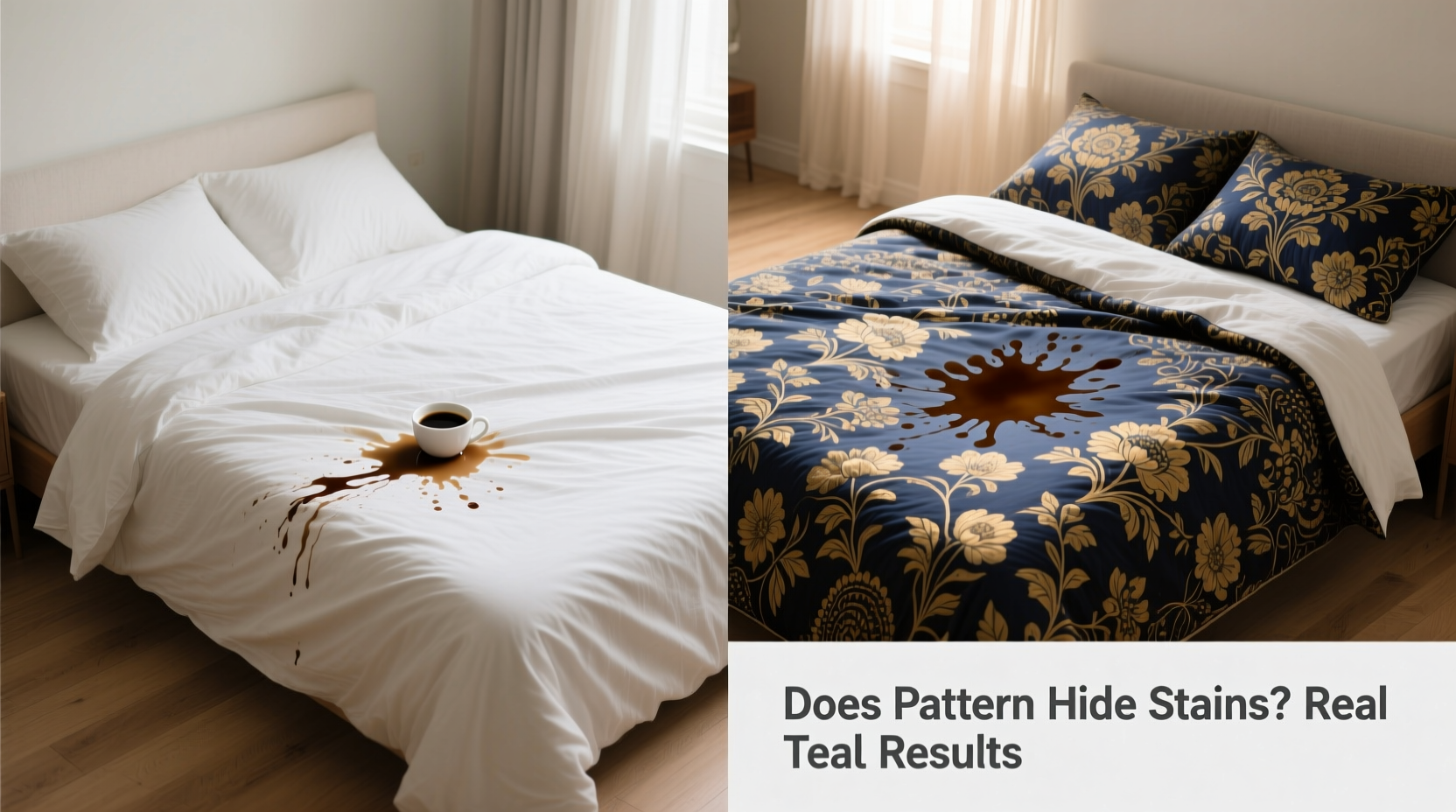 simple vs patterned bedding does a busy pattern actually help hide stains