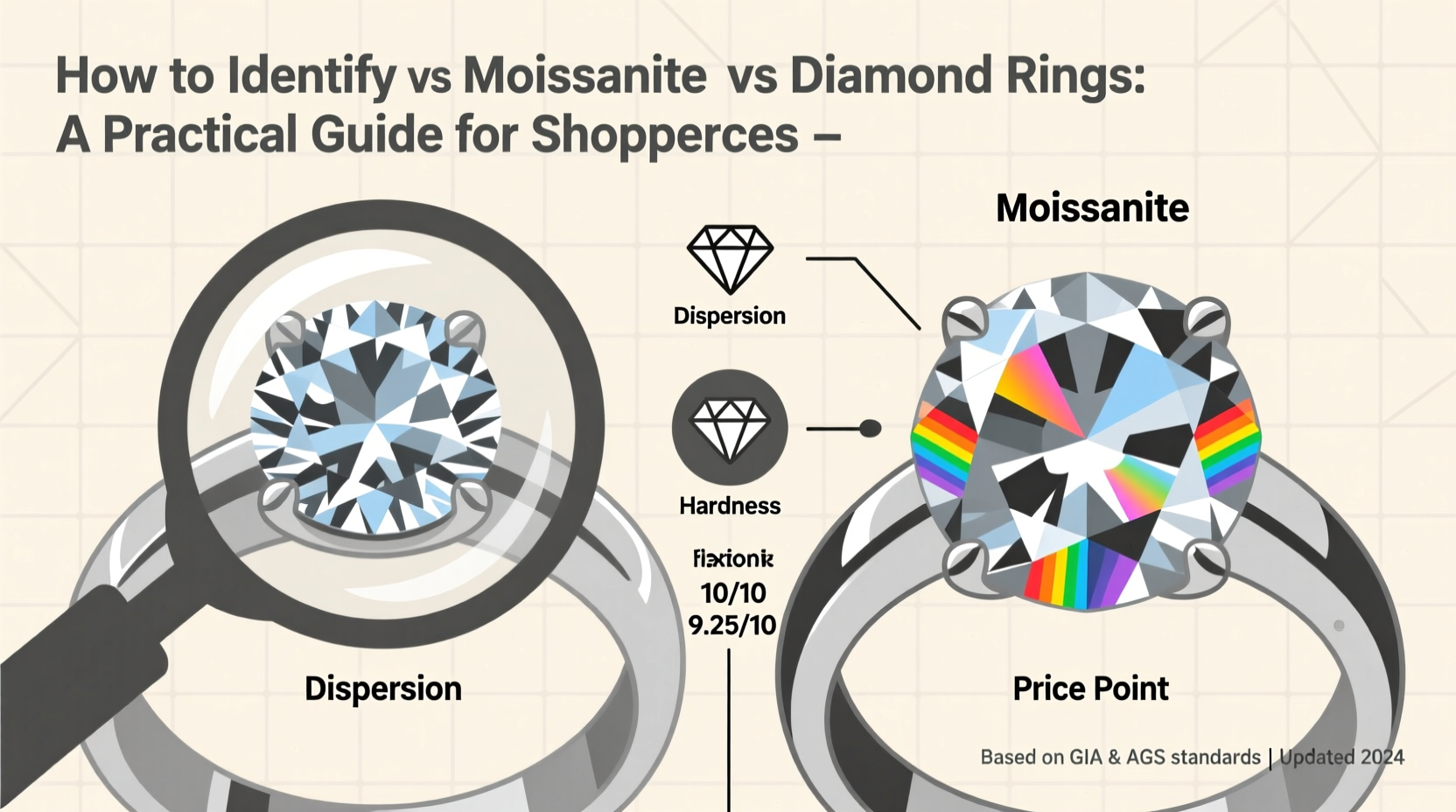 how to identify moissanite vs diamond rings a practical guide for shoppers