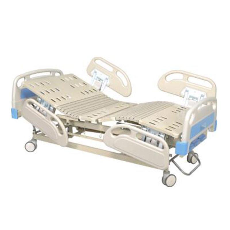 MY-R004A China manufacturer adjustable height moving patient bed electric 3 functions hospital bed with I.V. pole