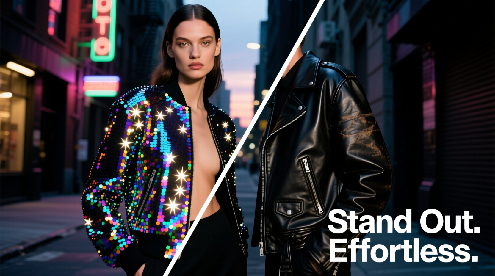 sequin jacket vs leather jacket which one makes you stand out without looking try hard