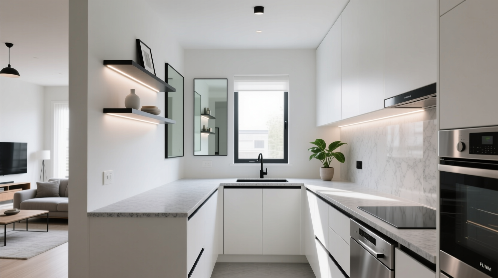 how to make a small kitchen look bigger