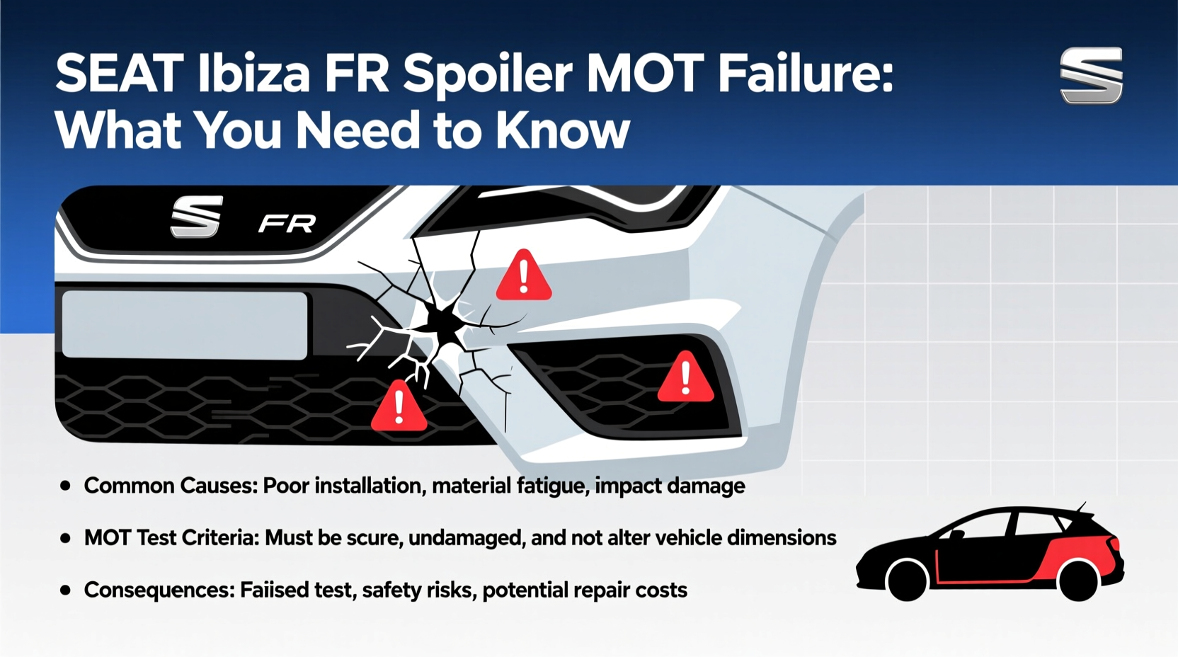 ibiza fr spoiler mot safety fail