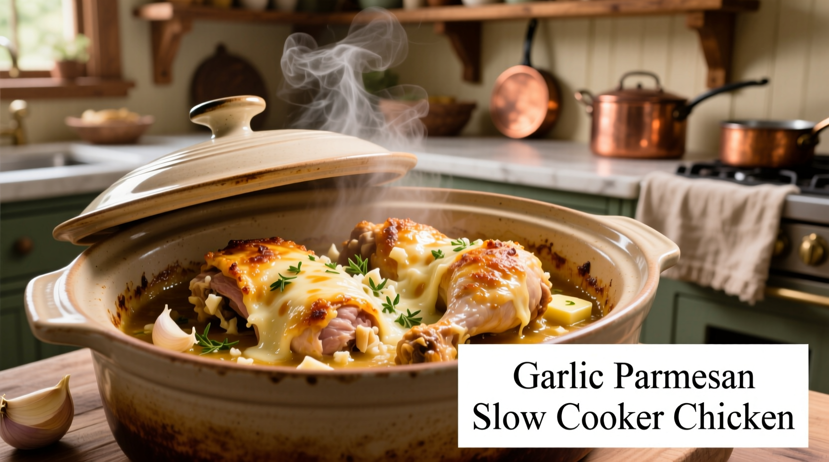garlic parm slow cooker chicken