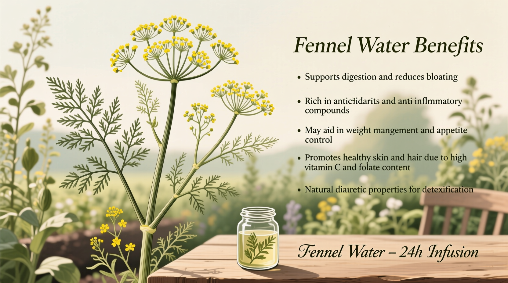 Fennel Water Benefits: Evidence-Based Health Effects