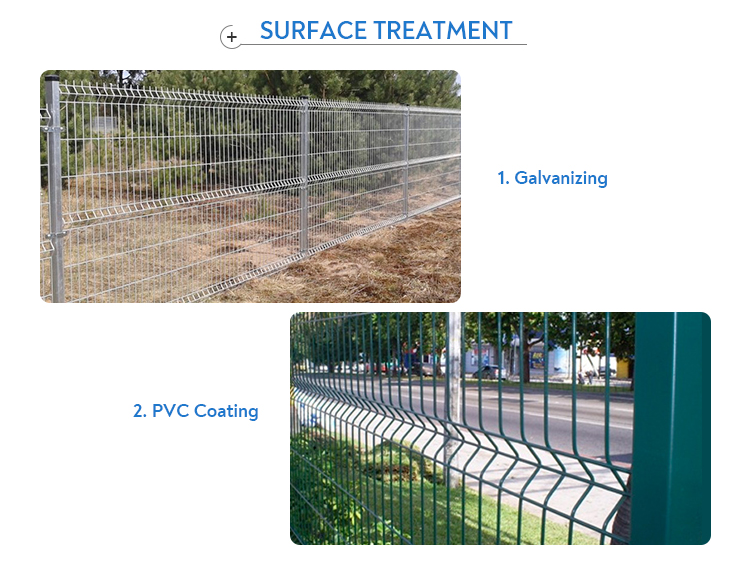 Factory price galvanized steel welded bending fence 3D curved metal welded wire mesh