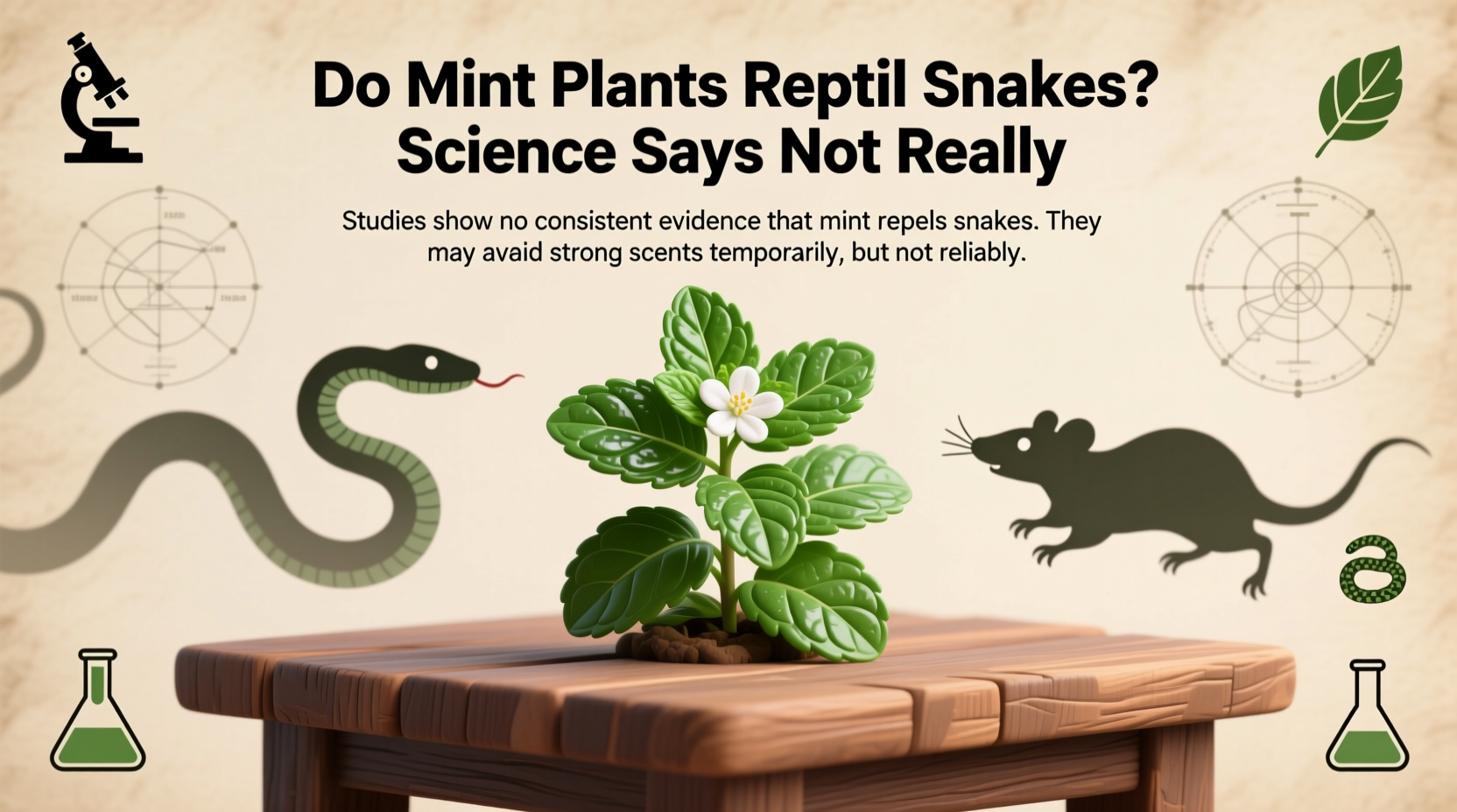 do mint plants repel snakes