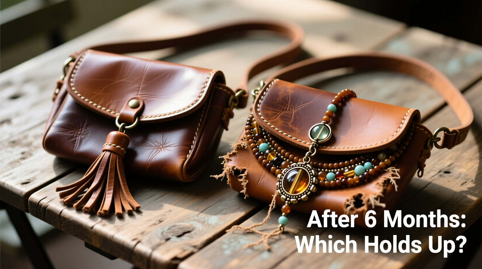leather vs beaded bag charms does one look less cheap after a few months