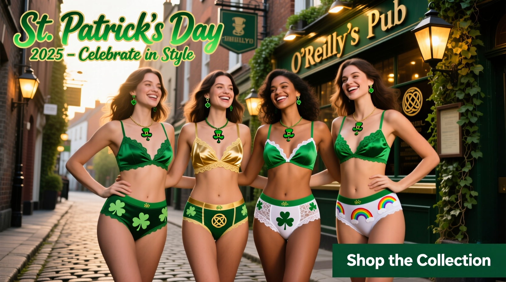 st patrick day womens panties