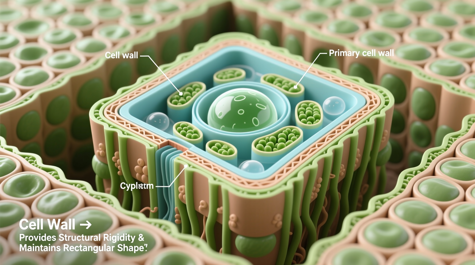 why are plant cells rectangular shape cell wall explained