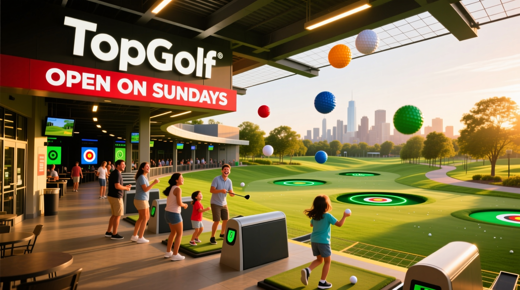 is topgolf open on sundays