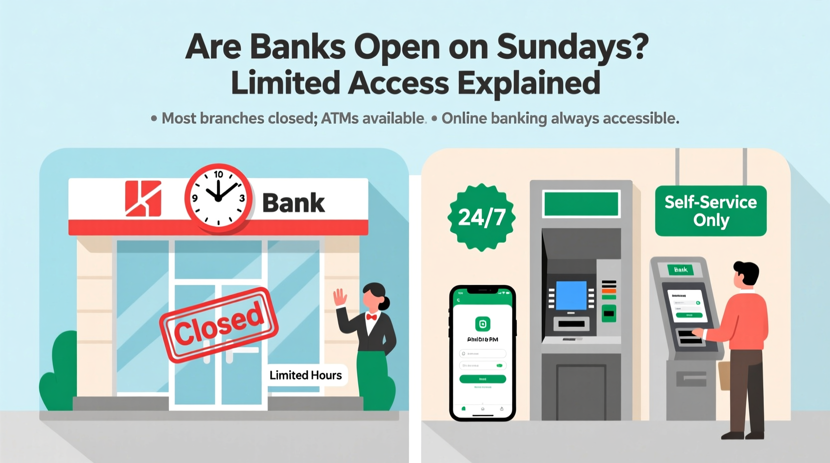 is there any banks open on sunday