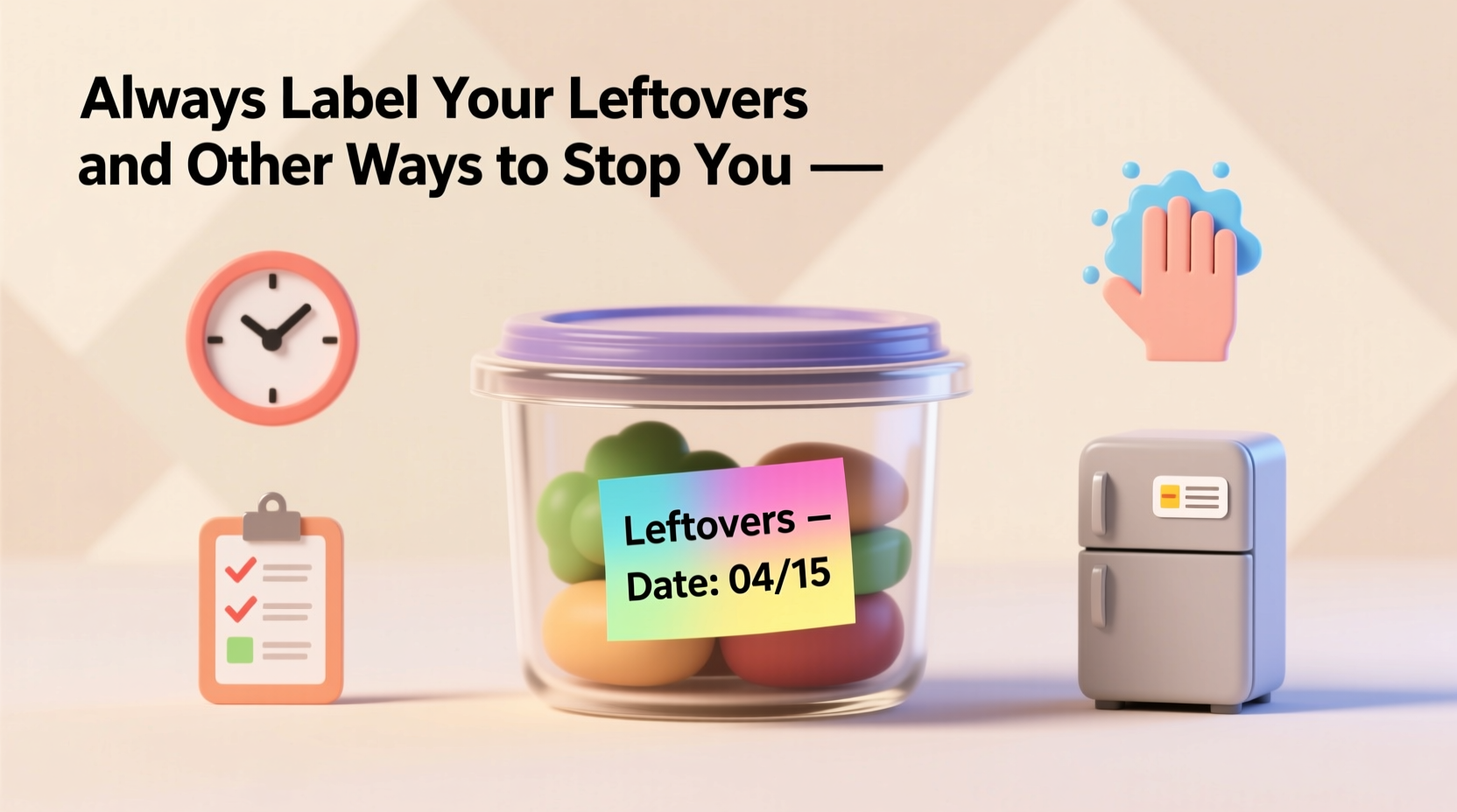 always label your leftovers and other ways to stop you