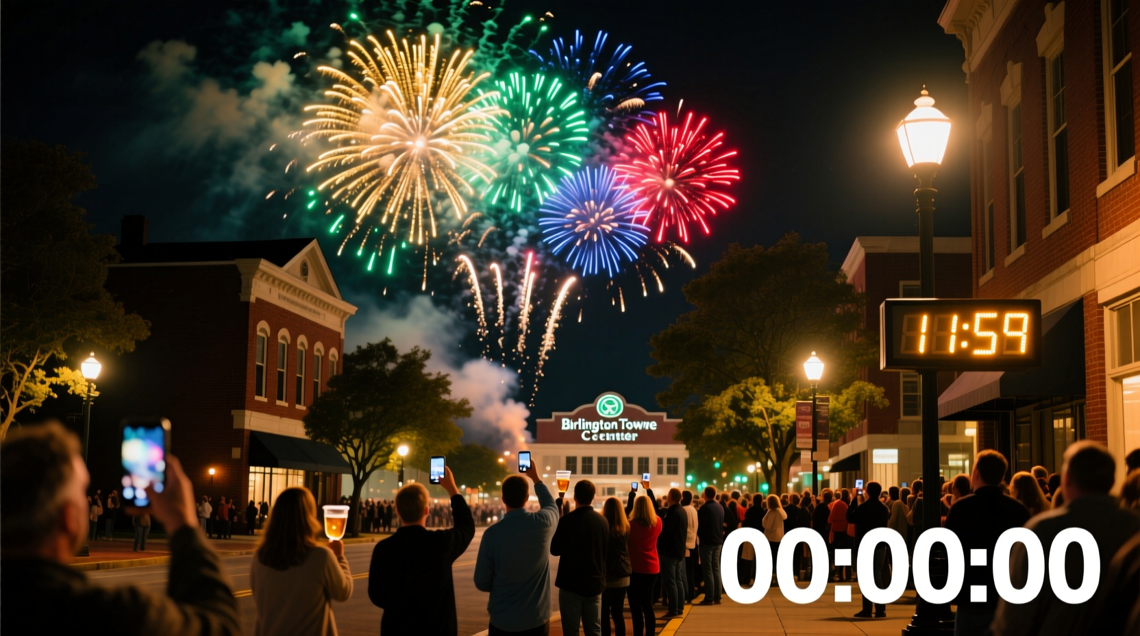 when is new year eve fireworks near burlington nc