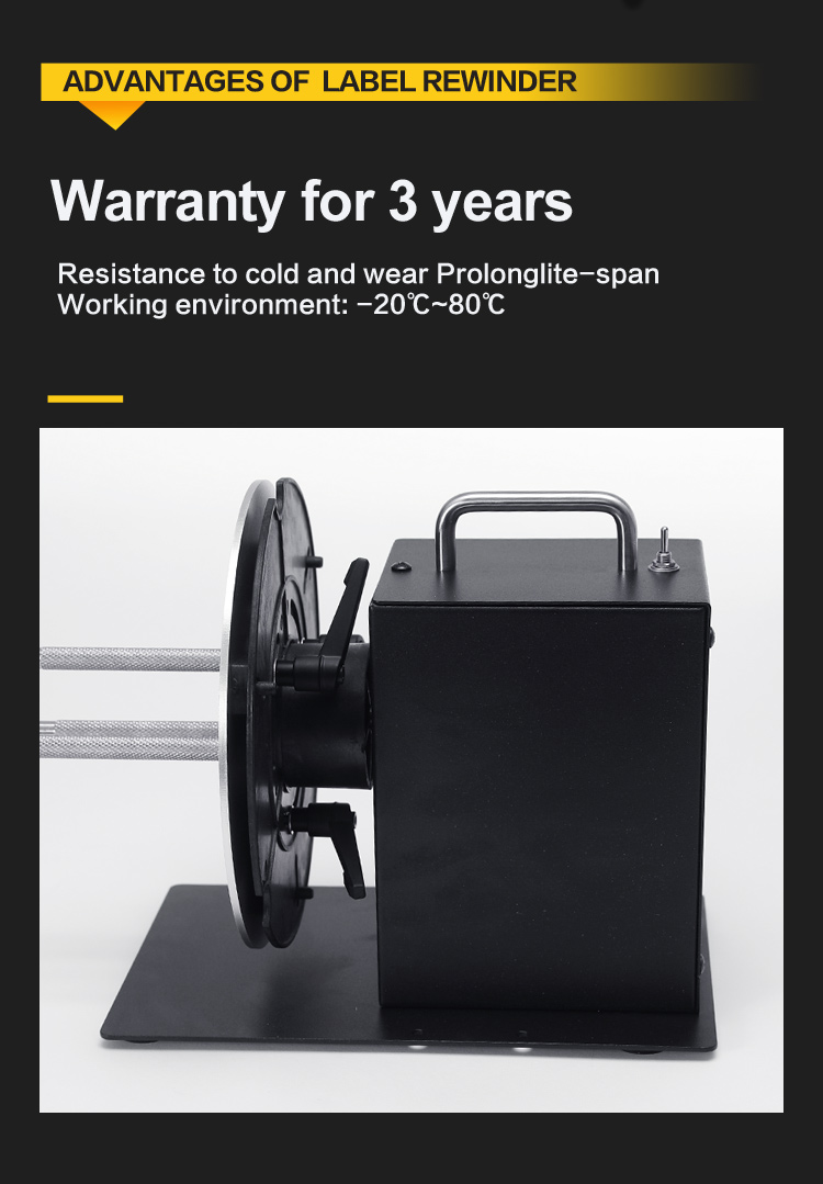 HD-R7 high Quality automatic label rewinder roll barcode sticker label rewinding machine with counter