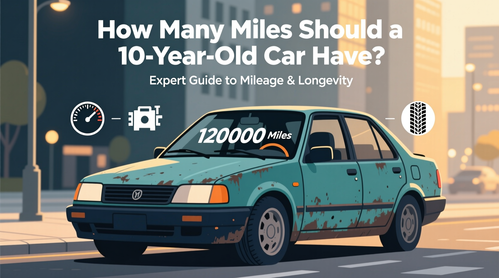 how many miles should a 10 year old car have