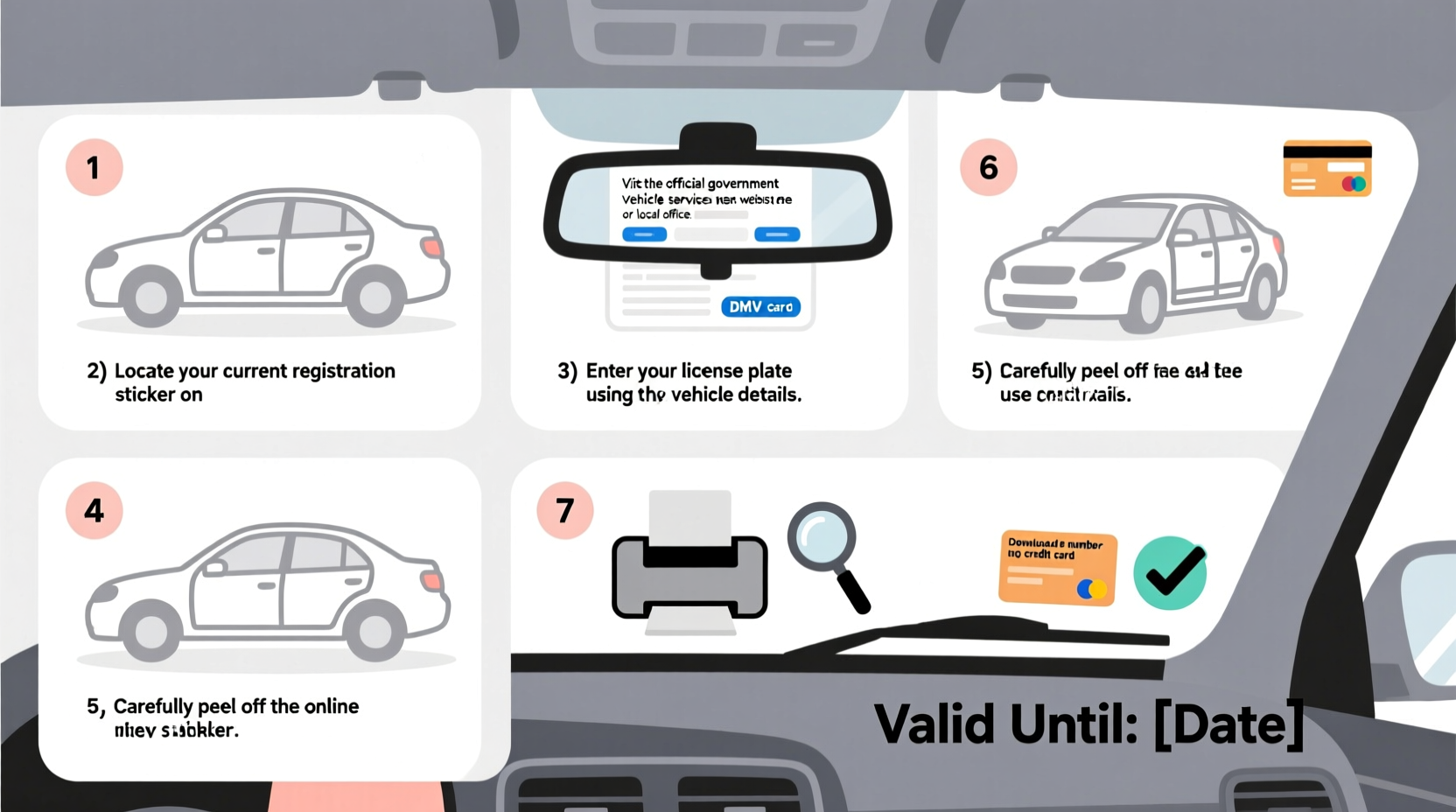 step by step guide to easily obtain and replace your car registration sticker