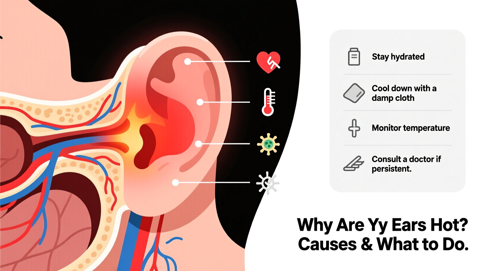 why are my ears hot causes and what to do