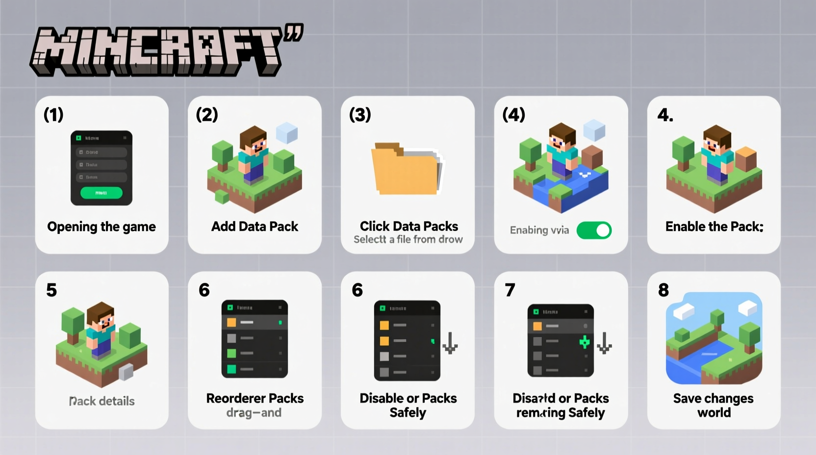 a step by step guide to adding and managing data packs in minecraft