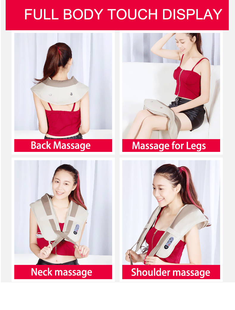 New Neck and Shoulder Heated Massager Belt With Pad