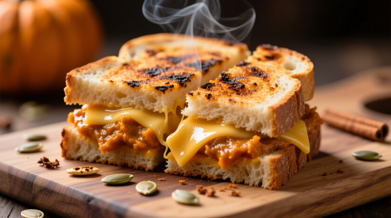 pumpkin grilled cheese