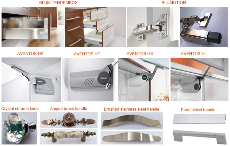 Luxury walnut solid wood custom kitchen cabinet designs