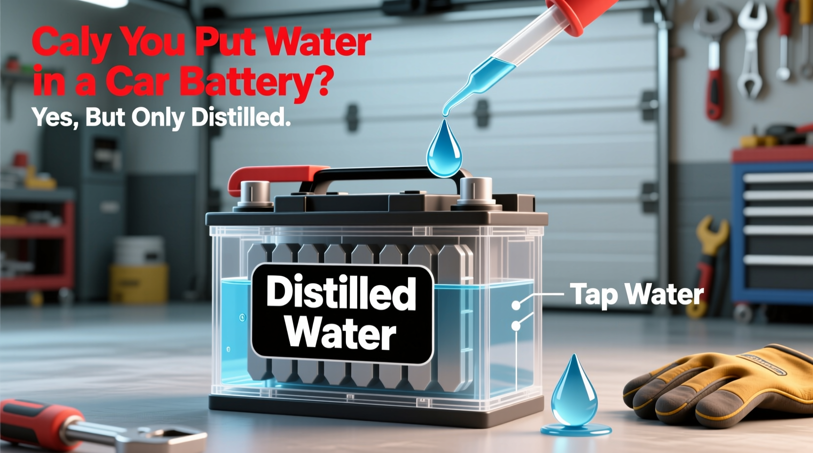 can you put water in a car battery