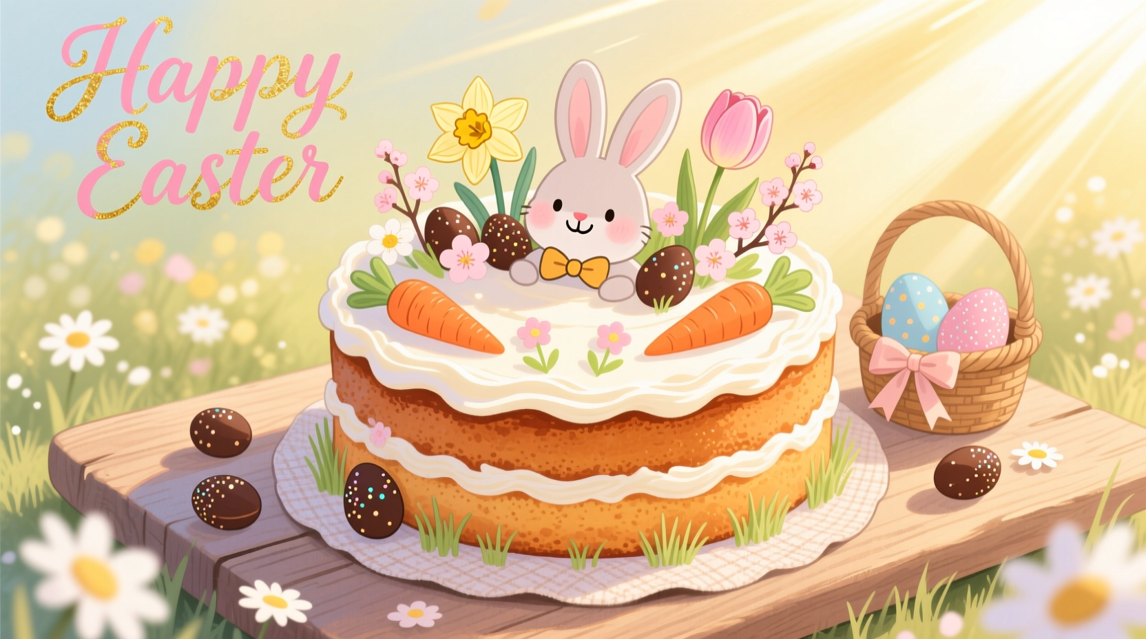 how to decorate a carrot cake for easter