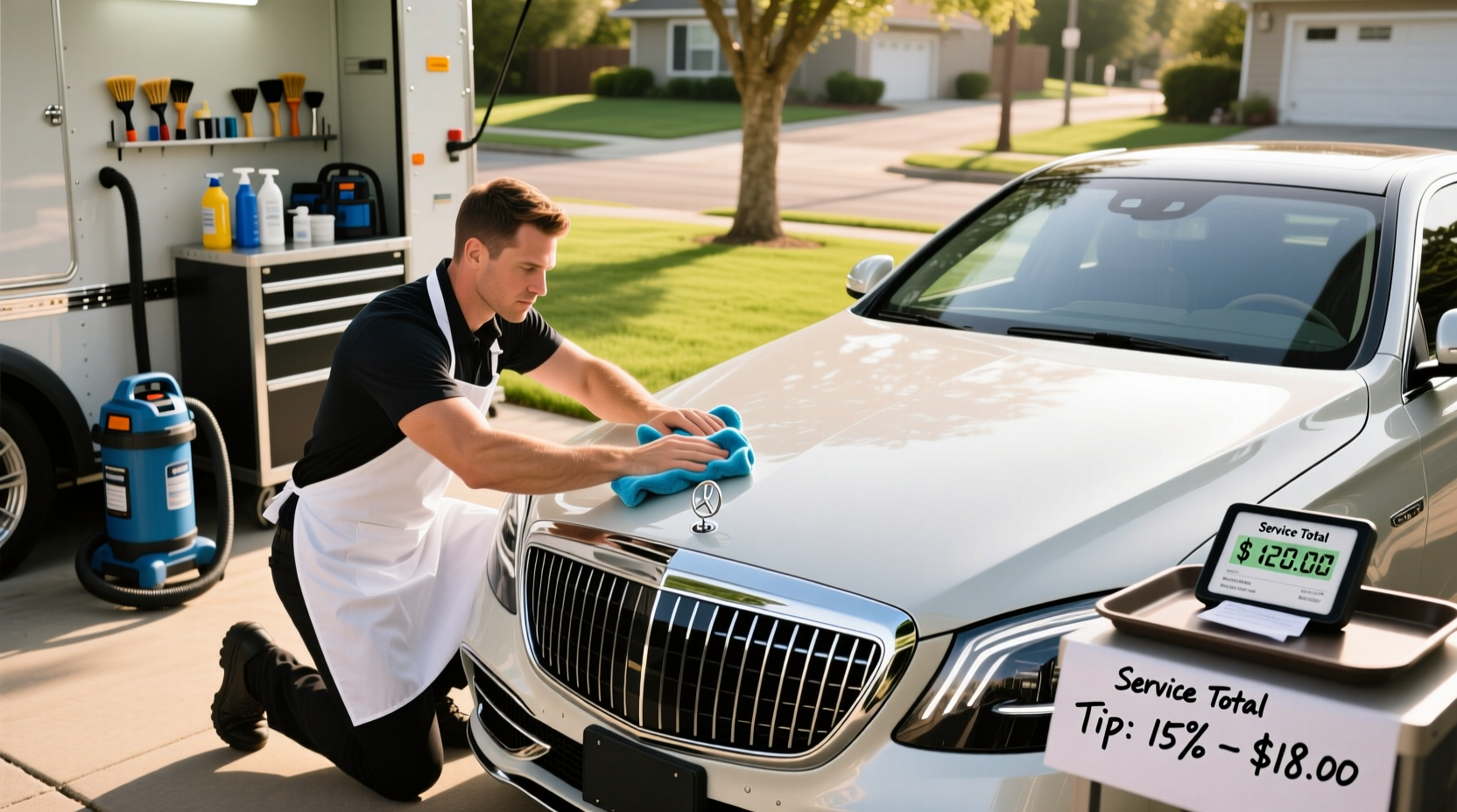 how much should i tip for car detailing