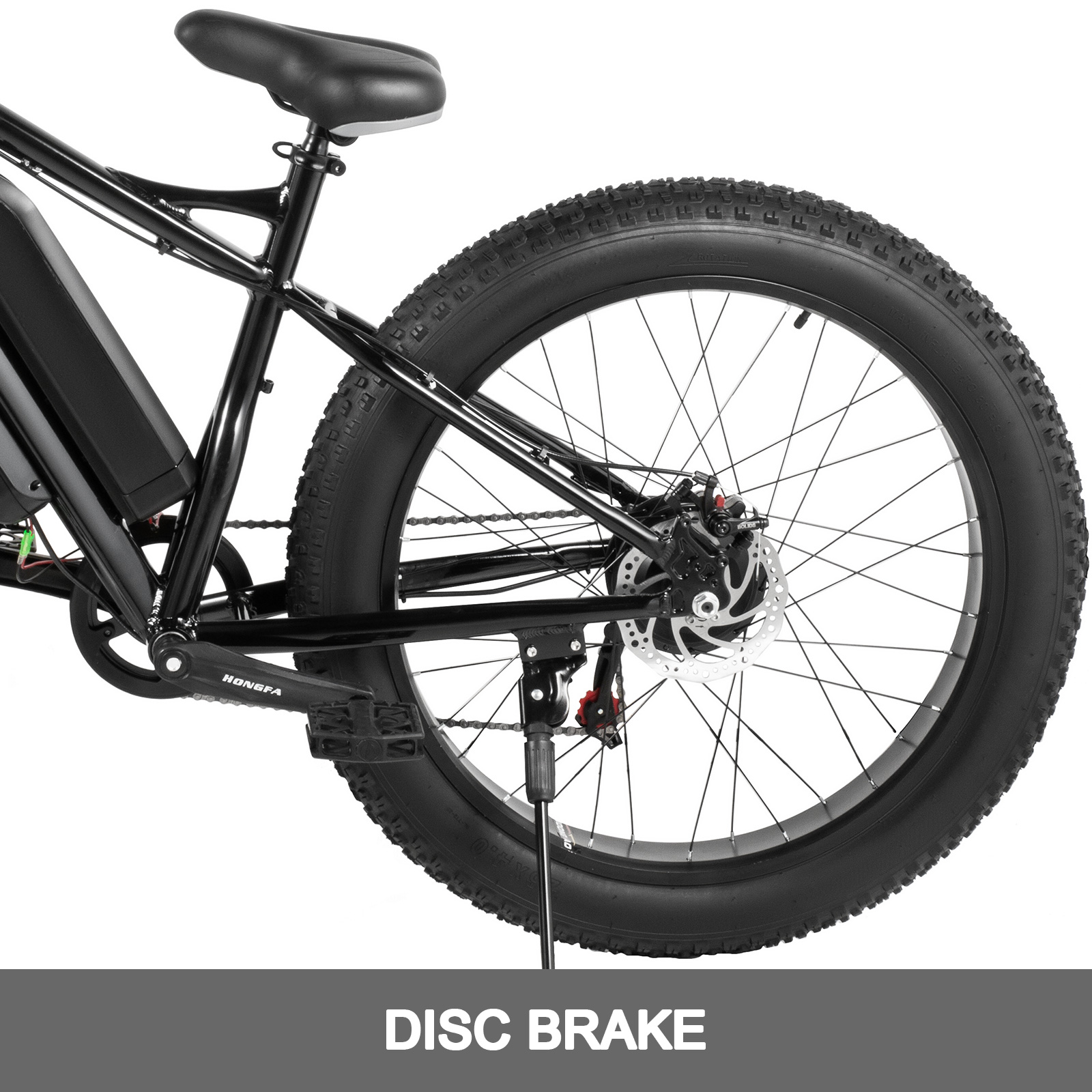 Electric Bicycle With 26 X4.0 Fat Tire Frames E Bike Full Suspension