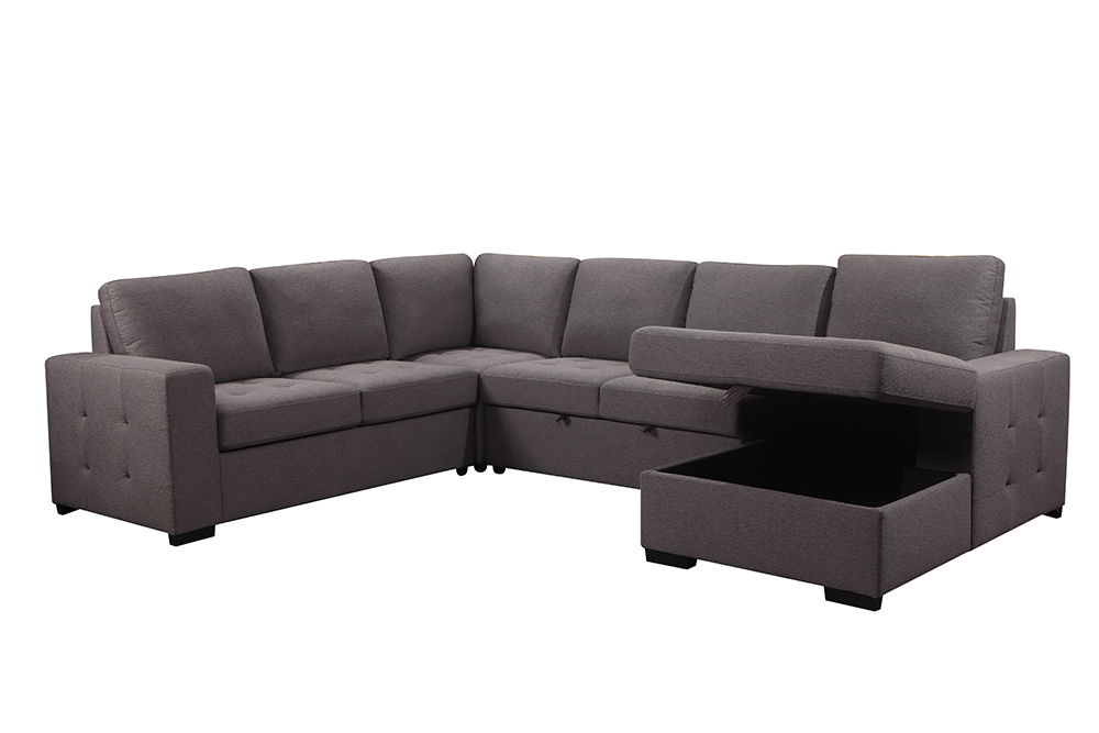 Living room sectional  sofa couch U shaped sleeper sofa bed with storage