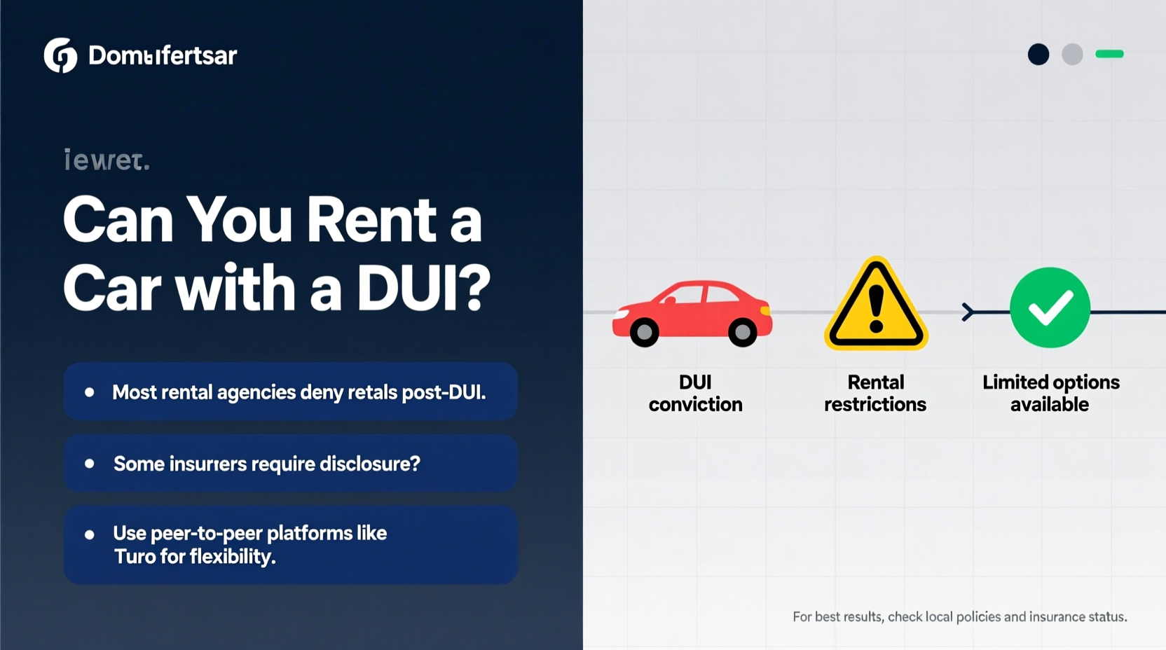 can you rent a car with a dui