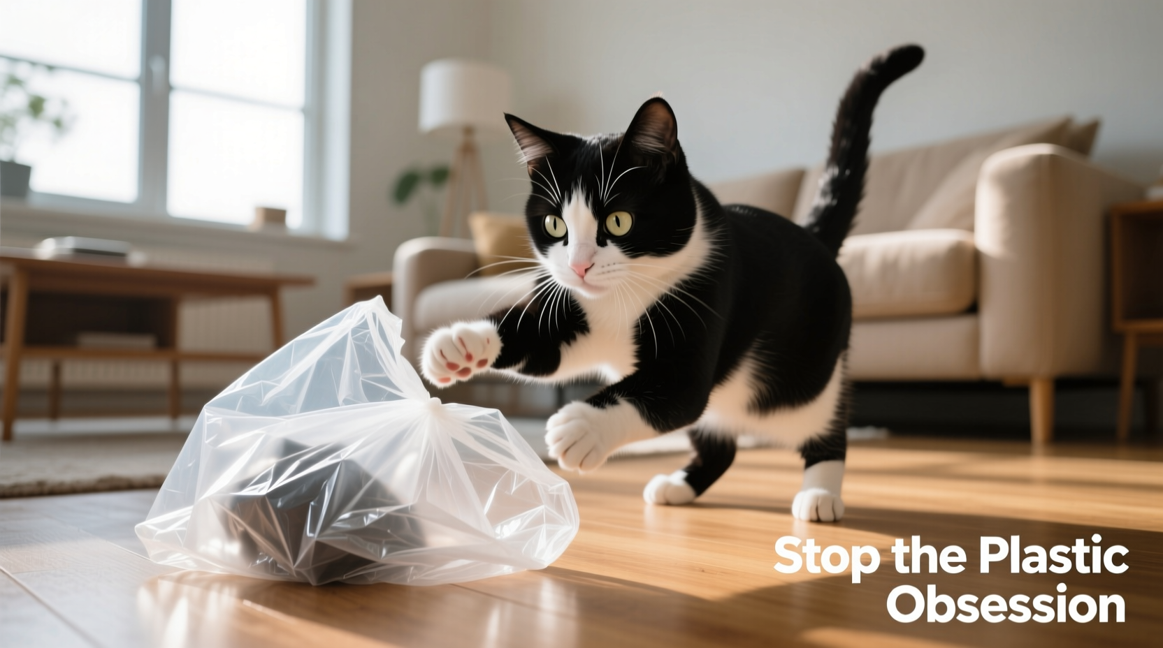 cat obsessed with plastic reasons how to stop the behavior