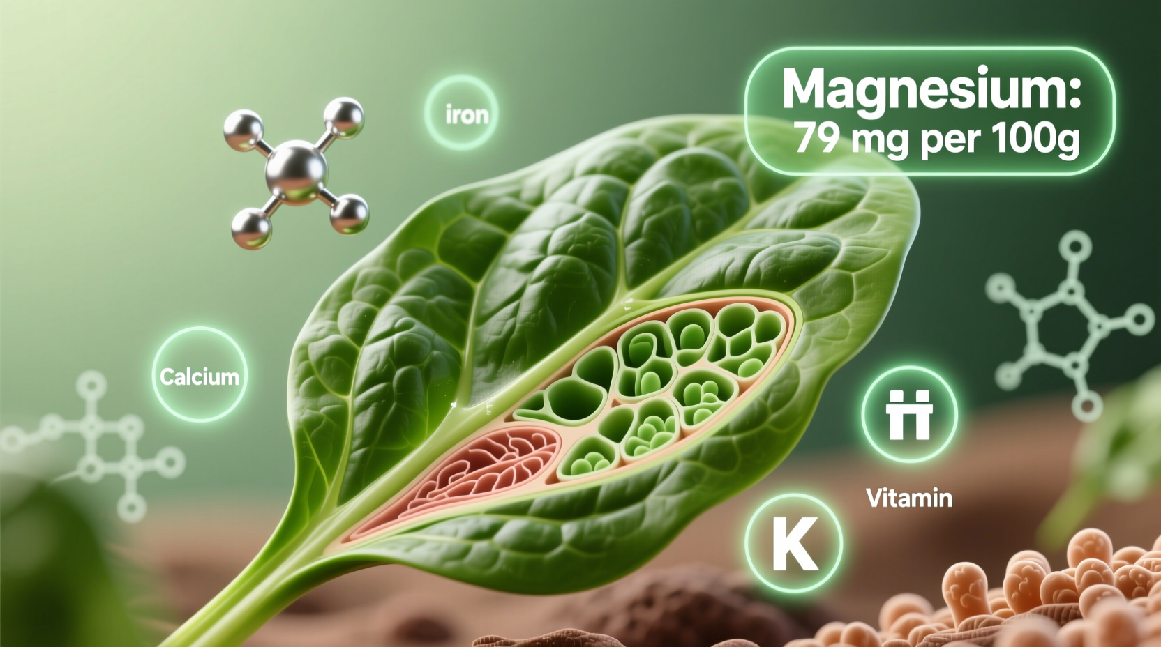 does spinach have magnesium