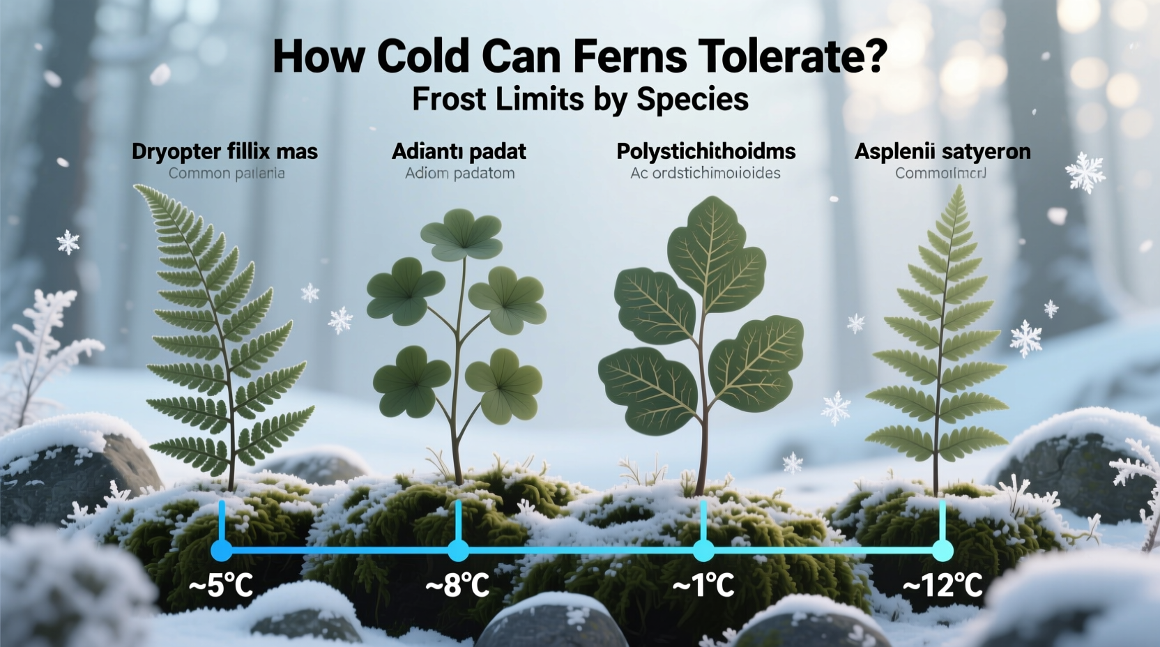 how cold can ferns tolerate
