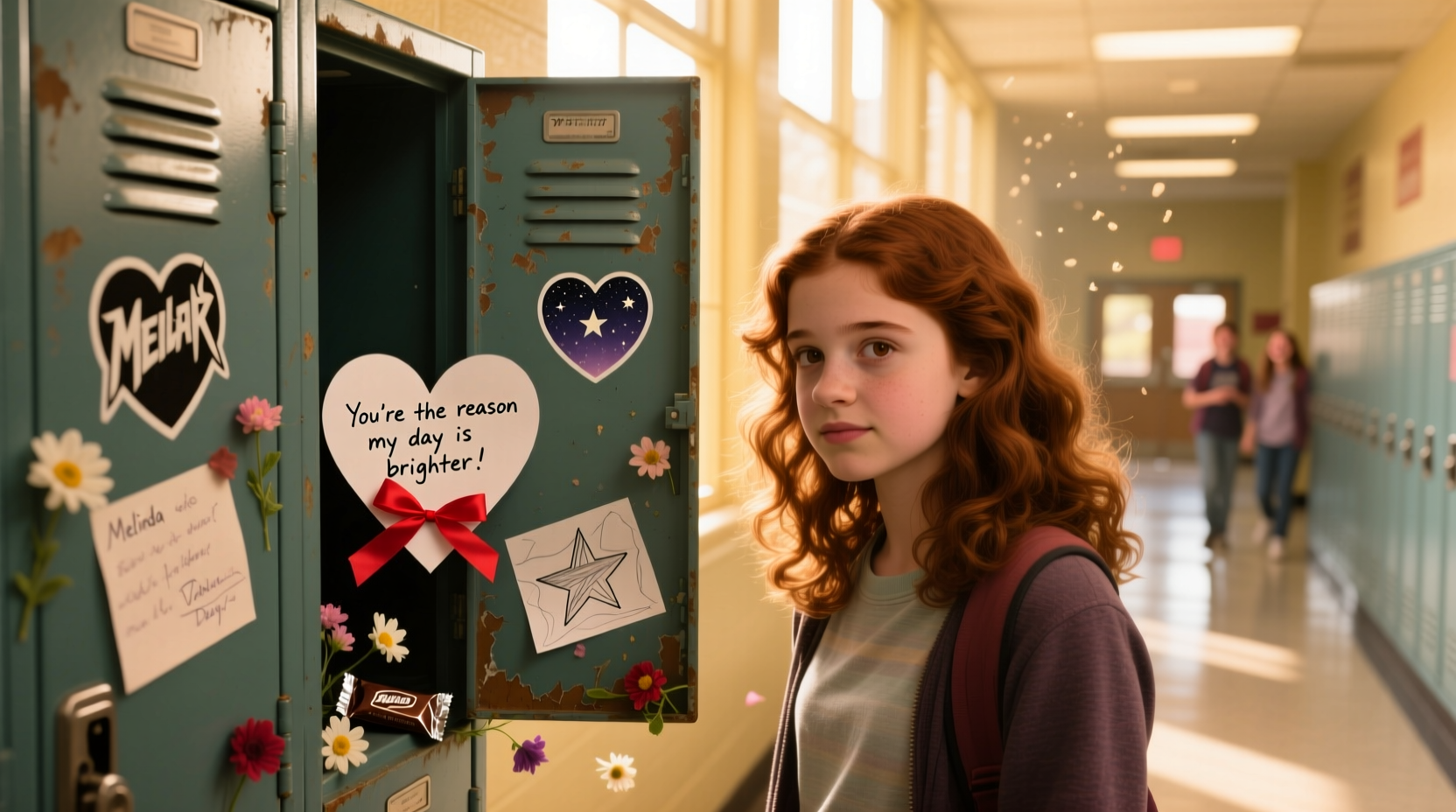 What Melinda Finds on Her Locker on Valentine's Day