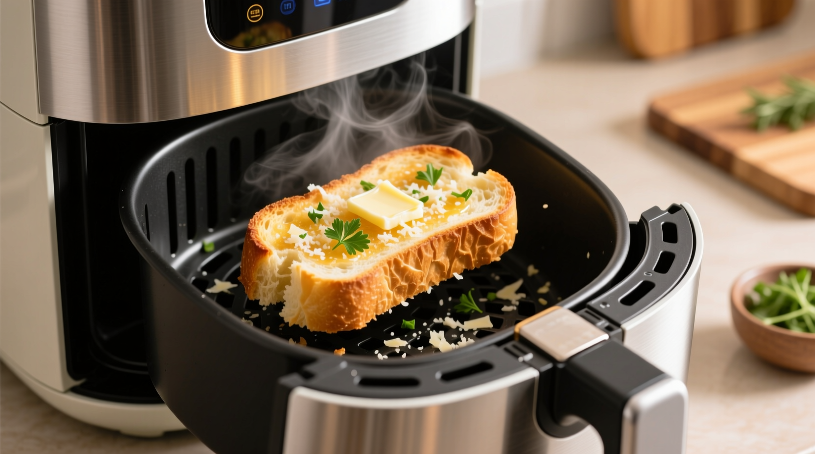 frozen garlic bread in the air fryer
