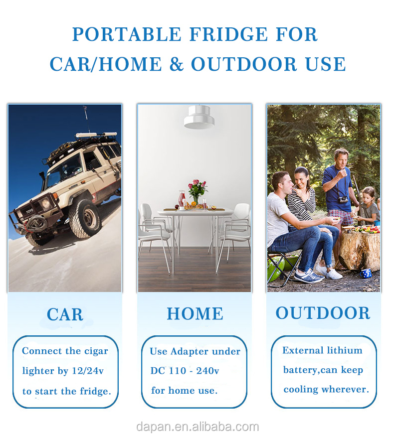 50l mini car fridge freezer portable car refrigerator for truck use